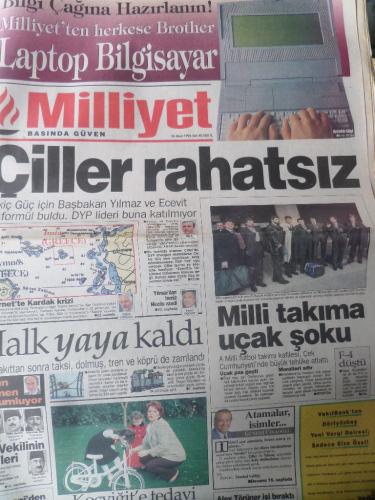 Milliyet Gazetesi 26 Mart 1996 - Çiller Rahatsız