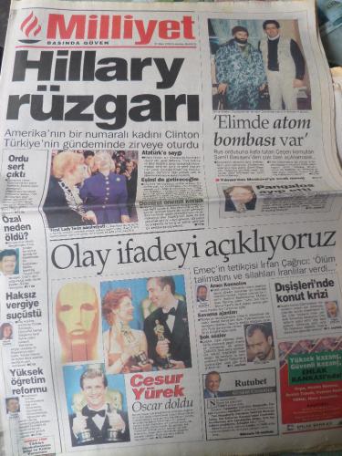 Milliyet Gazetesi 27 Mart 1996 - Hillary Rüzgarı