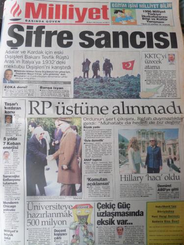 Milliyet Gazetesi 28 Mart 1996 - Şifre Sancısı