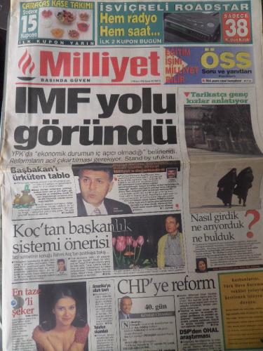 Milliyet Gazetesi 7 Nisan 1996 - IMF Yolu Göründü