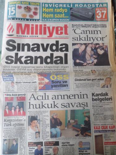 Milliyet Gazetesi 8 Nisan 1996 - Sınavda Skandal