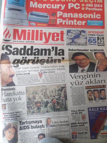 Milliyet Gazetesi 13 Nisan 1996 - Saddam'la Görüştüm