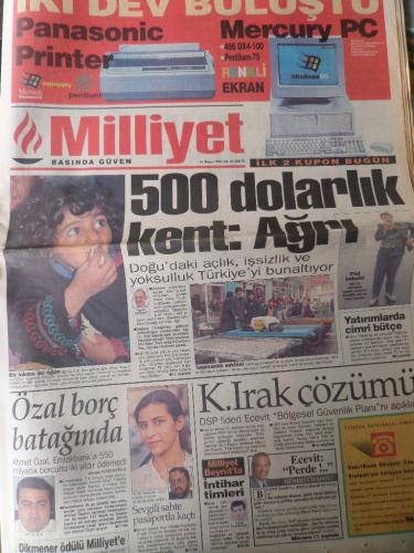 Milliyet Gazetesi 16 Nisan 1996 - 500 Dolarlık Kent: Ağrı