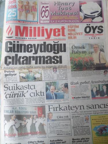Milliyet Gazetesi 21 Mayıs 1996 - Güneydoğu Çıkarması