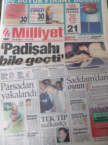 Milliyet Gazetesi 22 Mayıs 1996 - Padişahı Bile Geçti