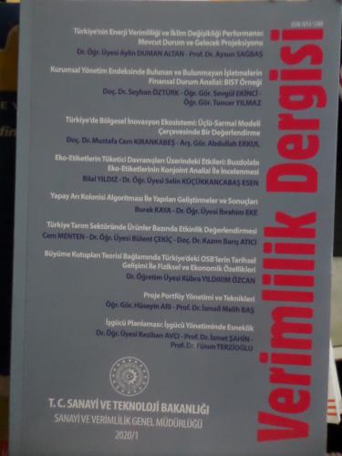 Verimlilik Dergisi 2020 / 1