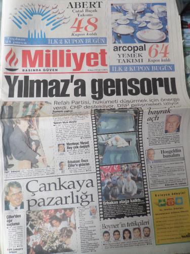 Milliyet Gazetesi 28 Mayıs 1996 - Yılmaz'a Gensoru