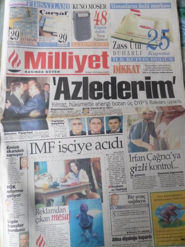 Milliyet Gazetesi 30 Mayıs 1996 - Azlederim