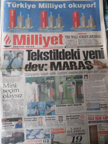 Milliyet Gazetesi 3 Haziran 1996 - Tekstildeki Yeni Dev Maraş