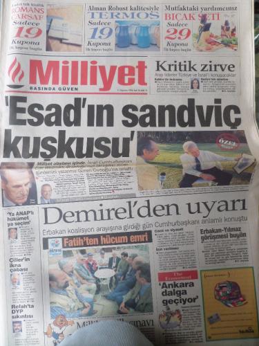 Milliyet Gazetesi 11 Haziran 1996 - Esad'ın Sandaviç Kuşkusu