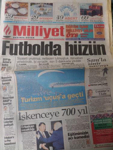 Milliyet Gazetesi 12 Haziran 1996 - Futbolda Hüzün