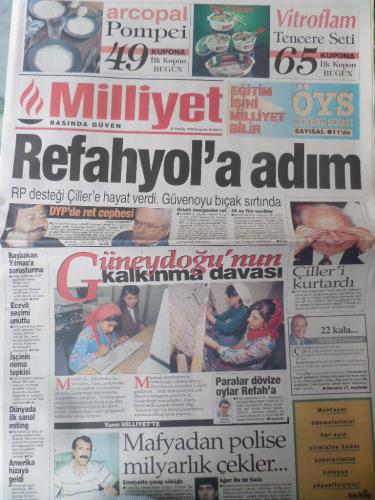 Milliyet Gazetesi 20 Haziran 1996 - Refahyol'a Adım