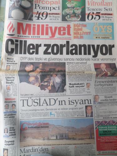Milliyet Gazetesi 21 Haziran 1996 - Çiller Zorlanıyor