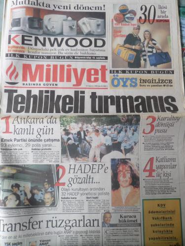 Milliyet Gazetesi 25 Haziran 1996 - Tehlikeli Tırmanış