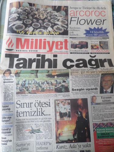 Milliyet Gazetesi 28 Haziran 1996 - Tarihi Çağrı