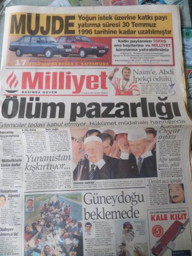 Milliyet Gazetesi 27 Temmuz 1996 - Ölüm Pazarlığı