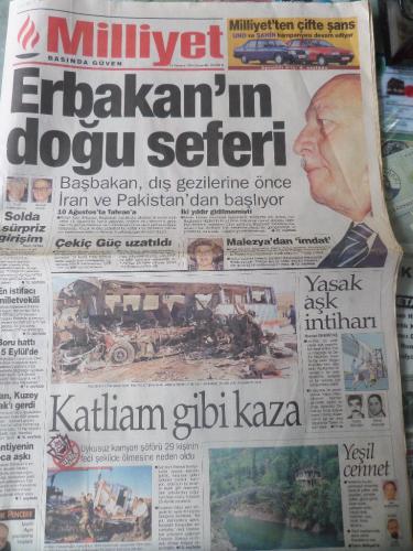 Milliyet Gazetesi 31 Temmuz 1996 - Erbakan'ın Doğu Seferi