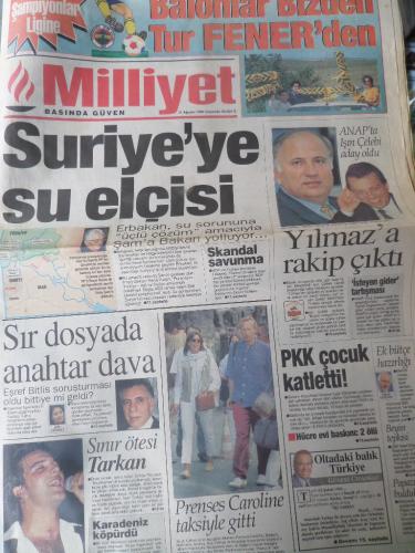 Milliyet Gazetesi 21 Ağustos 1996 - Suriye'ye Su Elçisi