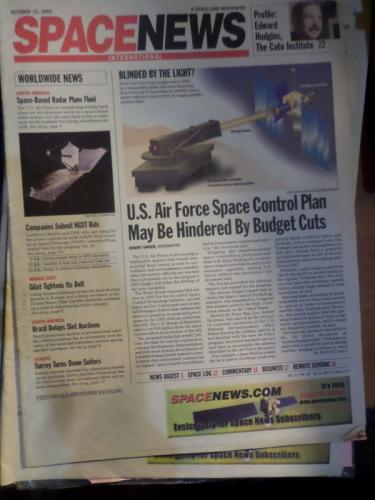 Space News International / 2001 October 15