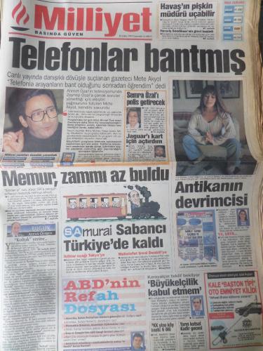 Milliyet Gazetesi 25 Şubat 1995 - Telefonlar Bantmış