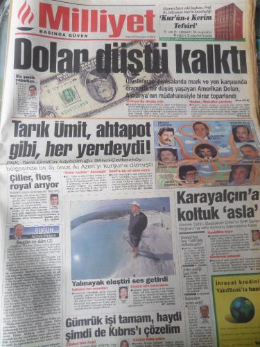 Milliyet Gazetesi 9 Mart 1995 - Dolar Düştü Kalktı