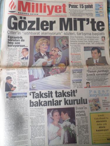 Milliyet Gazetesi 19 Mart 1995 - Gözler MİT'te