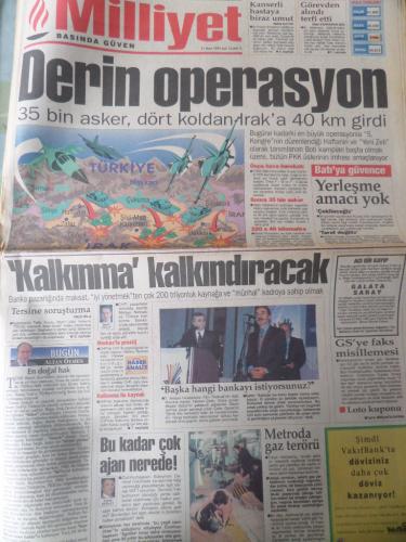 Milliyet Gazetesi 21 Mart 1995 - Derin Operasyon