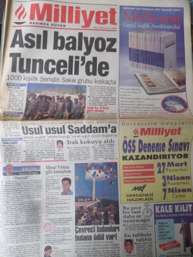 Milliyet Gazetesi 25 Mart 1995 - Asıl Balyoz Tunceli'de