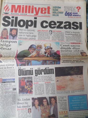 Milliyet Gazetesi 4 Nisan 1995 - Silopi Cezası