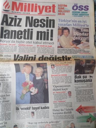 Milliyet Gazetesi 7 Nisan 1995 - Aziz Nesin Lanetli Mi!