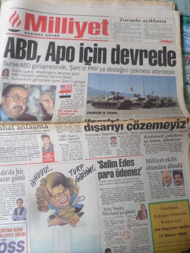 Milliyet Gazetesi 9 Nisan 1995 - ABD Apo İçin Devrede
