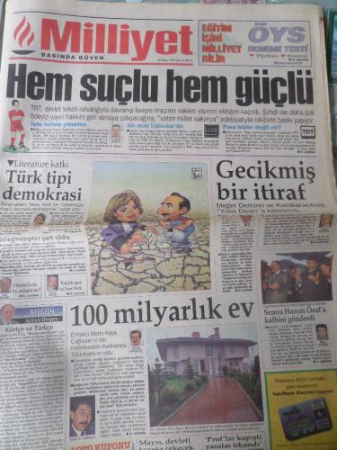 Milliyet Gazetesi 18 Nisan 1995 - Hem Suçlu Hem Güçlü