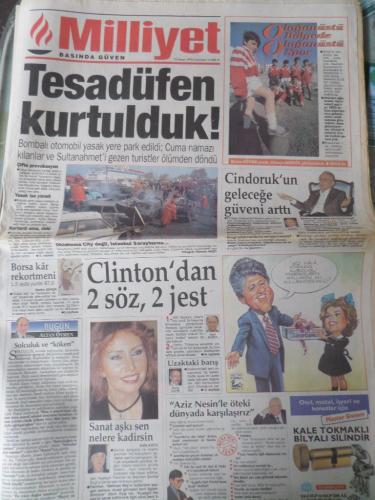 Milliyet Gazetesi 22 Nisan 1995 - Tesadüfen Kurtulduk