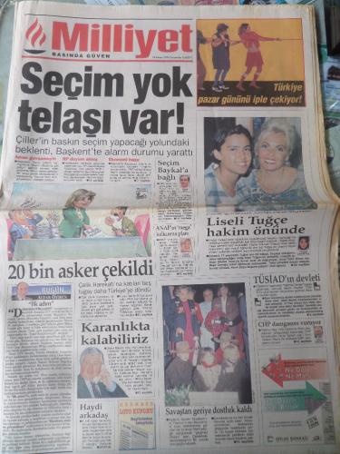 Milliyet Gazetesi 26 Nisan 1995 - Seçim Yok Telaşı var