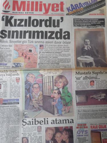 Milliyet Gazetesi 1 Mayıs 1995 - Kızılordu Sınırımızda