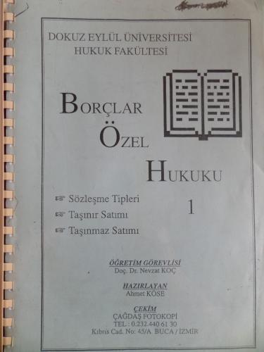 Borçlar Özel Hukuku 1 - Ders Notları