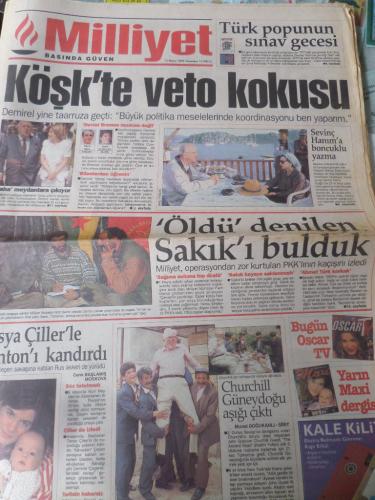 Milliyet Gazetesi 13 Mayıs 1995 - Köşk'te Veto Kokusu