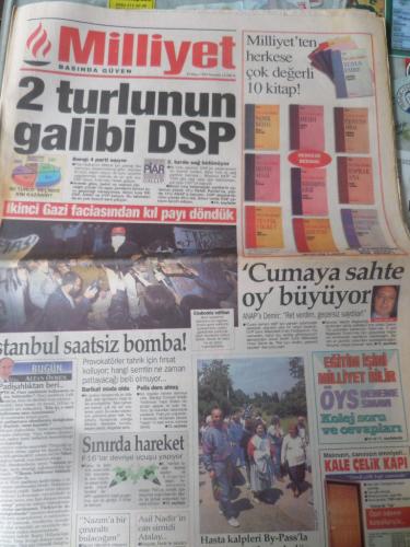 Milliyet Gazetesi 22 Mayıs 1995 - 2 Turlunun Galibi DSP
