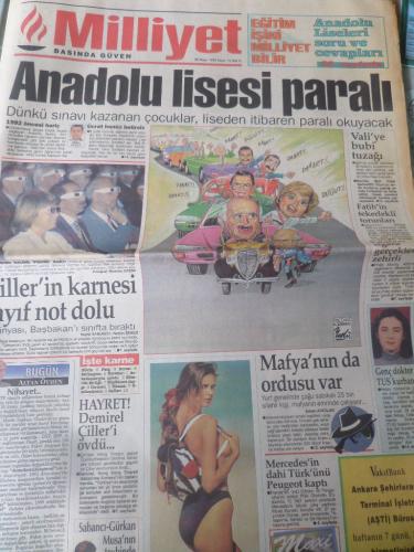 Milliyet Gazetesi 28 Mayıs 1995 - Anadolu Lisesi Paralı