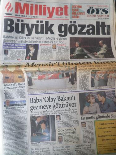Milliyet Gazetesi 11 Haziran 1995 - Büyük Gözaltı