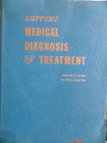 Current Medical Diagnosis Treatment Marcus A. Krupp