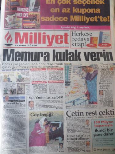 Milliyet Gazetesi 21 Haziran 1995 - Memura Kulak Verin