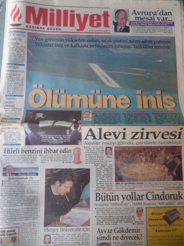 Milliyet Gazetesi 27 Haziran 1995 - Ölümüne İniş