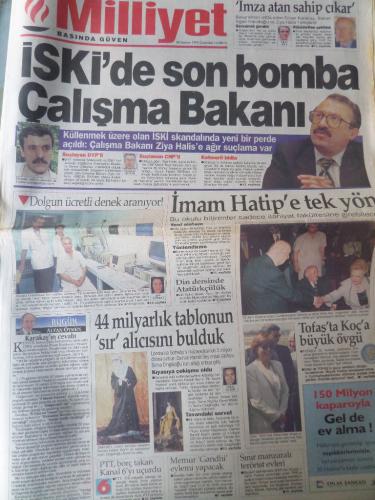 Milliyet Gazetesi 28 Haziran 1995 - İski'de Son Bomba Çalışma Bakanı