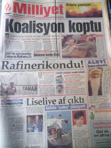 Milliyet Gazetesi 30 Haziran 1995 - Koalisyon Koptu
