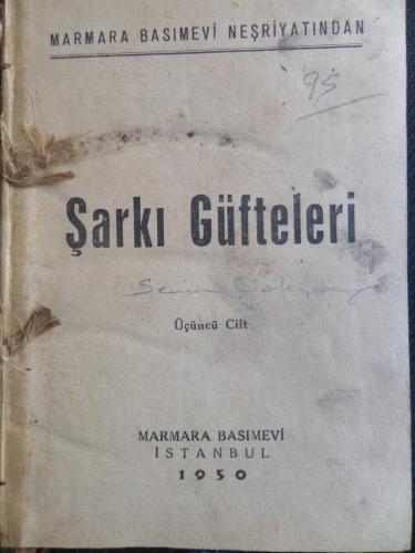 Şarkı Güfteleri 3. Cilt