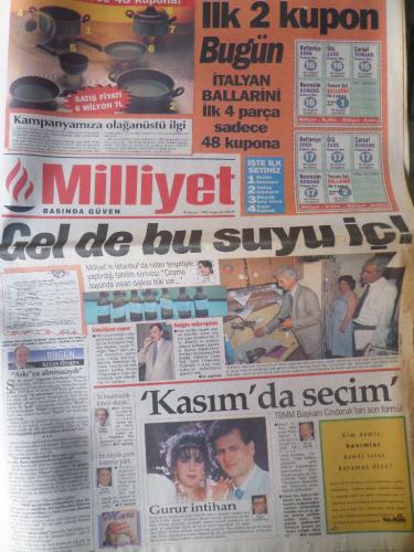 Milliyet Gazetesi 9 Temmuz 1995 - Gel de Bu Suyu İç