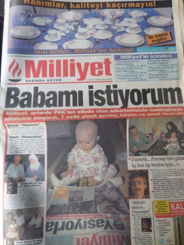 Milliyet Gazetesi 31 Temmuz 1995 - Babamı İstiyorum