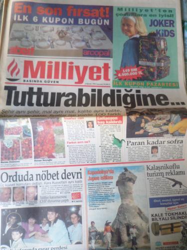 Milliyet Gazetesi 5 Ağustos 1995 - Tutturabildiğine
