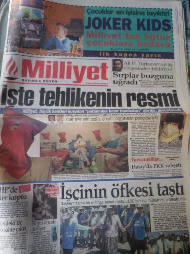 Milliyet Gazetesi 6 Ağustos 1995 - İşte Tehlikenin Resmi